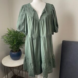 Old Navy Dress w/ Cutout Detail - Olive Green - Sz L